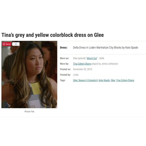 Kate Spade Dress in Loden Manhattan City Blocks As Seen On GLEE 4 - Picture 9 of 9